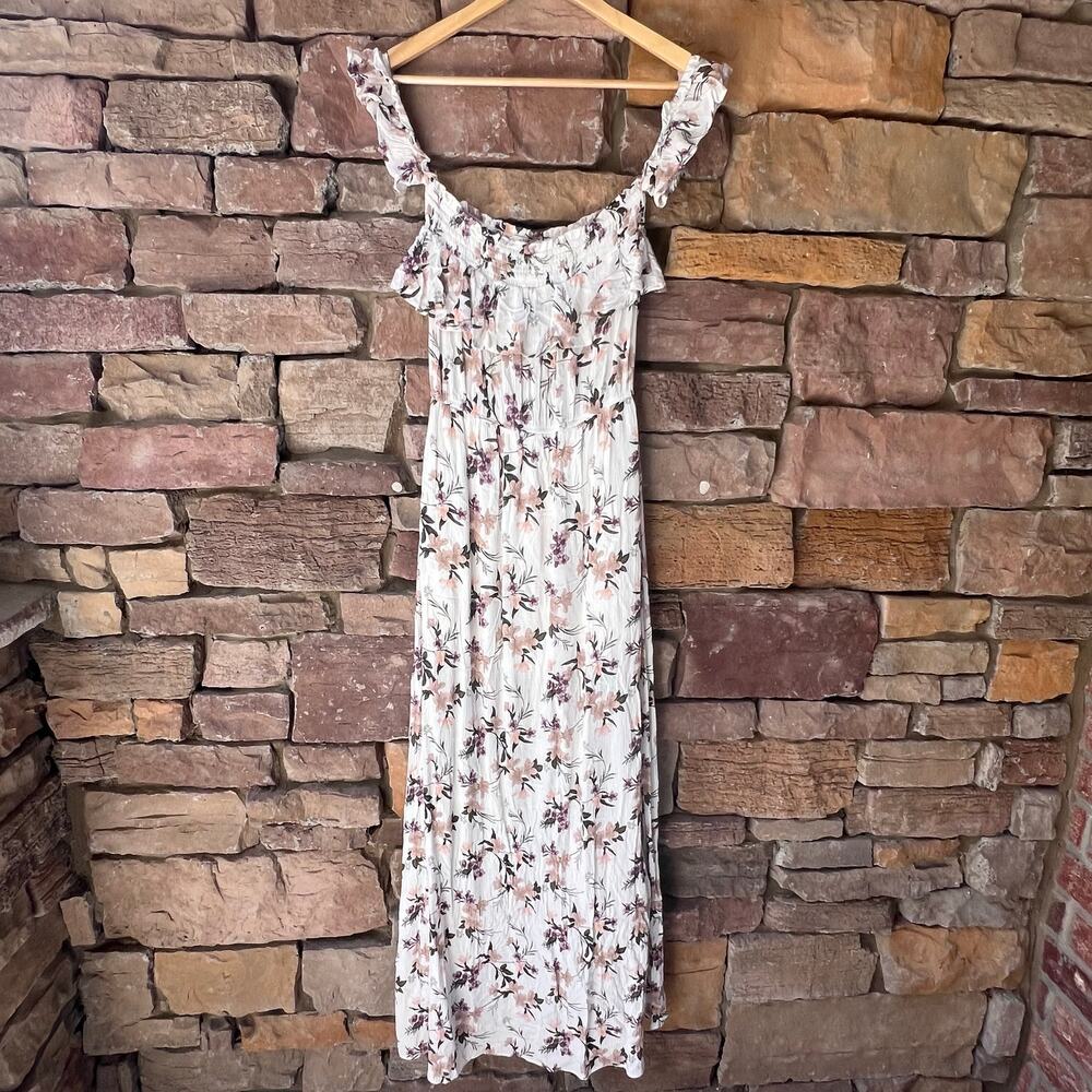 American Eagle M Ruffled Full Button White Off-Th… - image 2